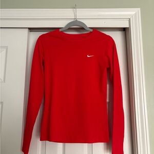 Nike Bright Red Long Sleeve Top